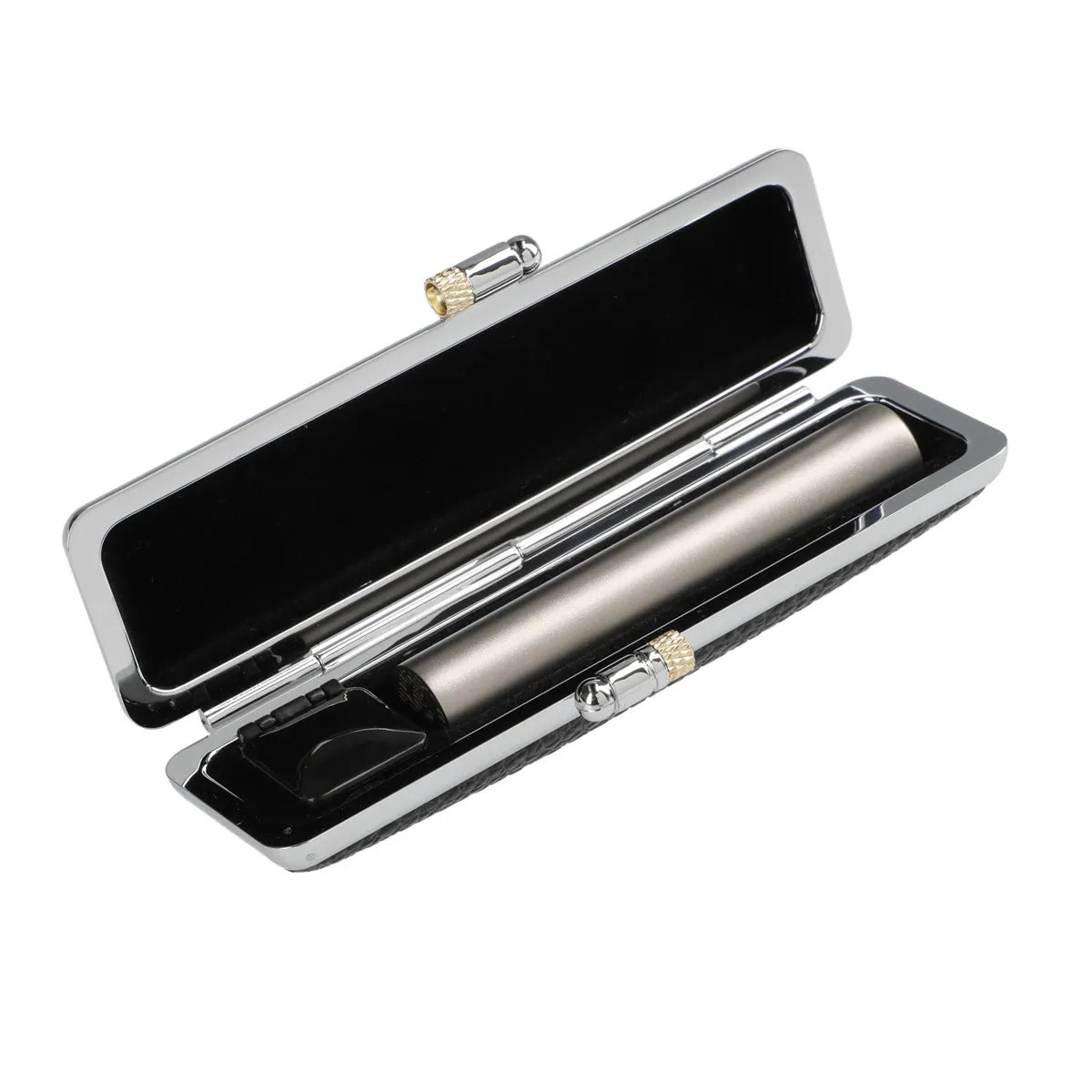 【チタンの印鑑】 丸棒/ブラストチタン シルバー 印鑑ケース付