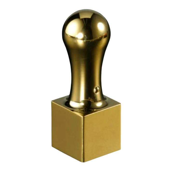 【チタンの印鑑】 角印/チタン ミラーゴールド 21mm