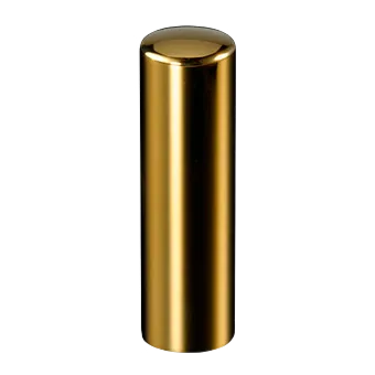 【チタンの印鑑】 会社印(丸棒)/チタン ミラーゴールド