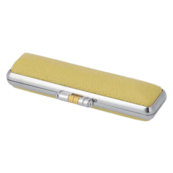 もみ革印鑑ケース イエロー