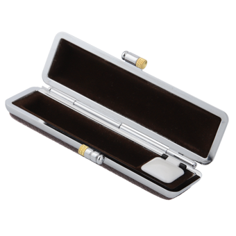 もみ革印鑑ケース ダークブラウン