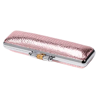 シャイニーもみ革印鑑ケース ピンク