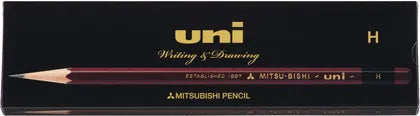 三菱鉛筆 ユニ (uni) 鉛筆 紙箱 [uni-K] 1ダース（12本入） [硬度：2H/H/HB/B/2B]