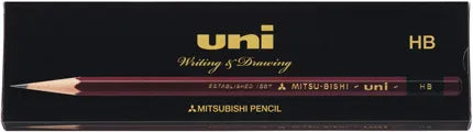 三菱鉛筆 ユニ (uni) 鉛筆 紙箱 [uni-K] 1ダース（12本入） [硬度：2H/H/HB/B/2B]
