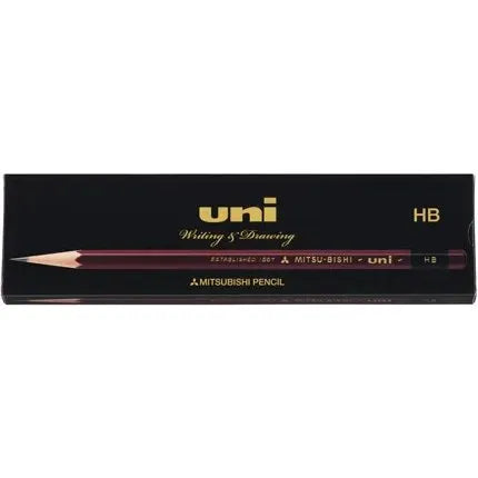 三菱鉛筆 ユニ (uni) 鉛筆 紙箱 [uni-K] 1ダース（12本入） [硬度：2H/H/HB/B/2B]