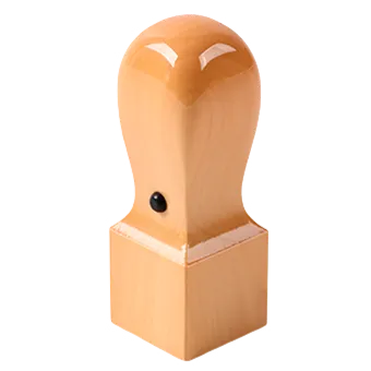 【木の印鑑】 角印／天然あかね 21mm