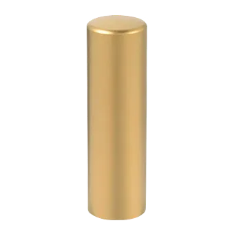 【チタンの印鑑】 会社印（丸棒）／ブラストチタン ゴールド