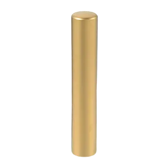 【チタンの印鑑】 丸棒／ブラストチタン ゴールド