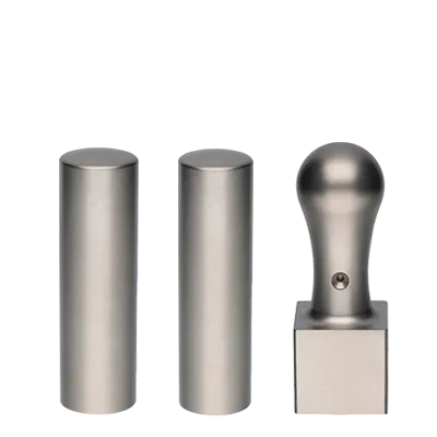 【法人印鑑3本セット】 ブラストチタン シルバー 特価セット