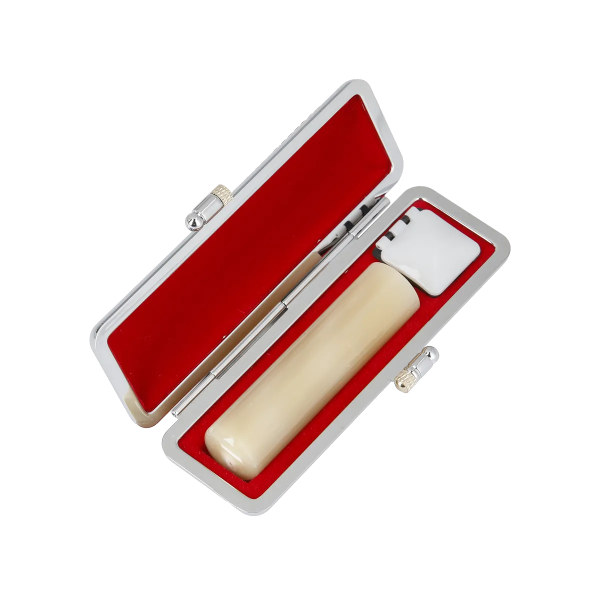 【角の印鑑】 丸棒／オランダ水牛 特上 印鑑ケース付