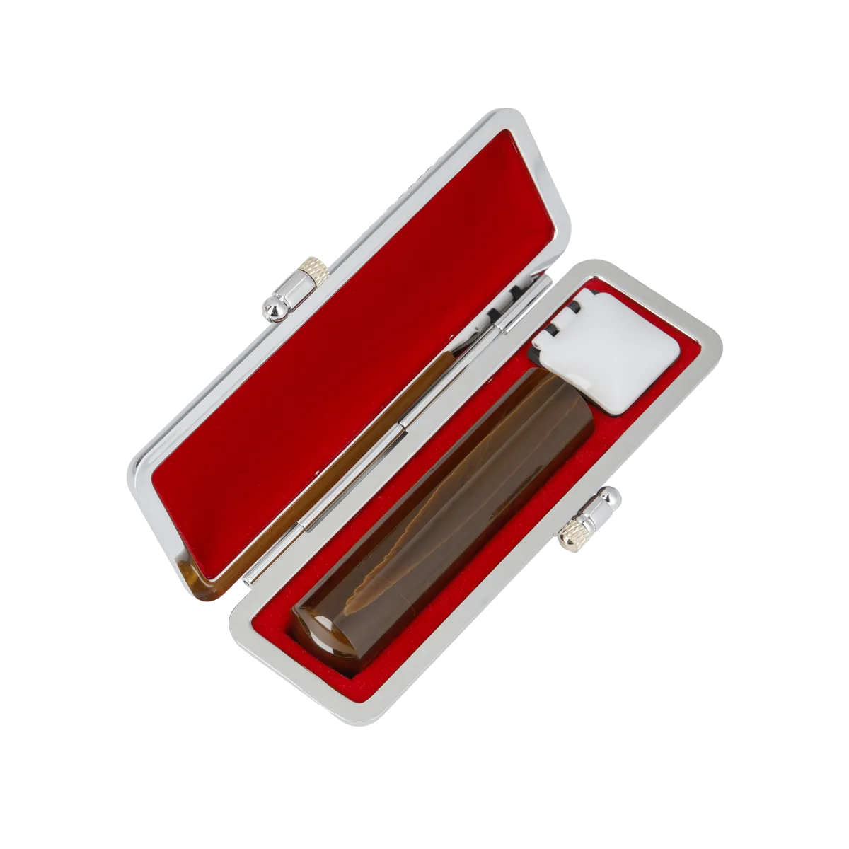 【宝石の印鑑】 丸棒／タイガーアイ 印鑑ケース付