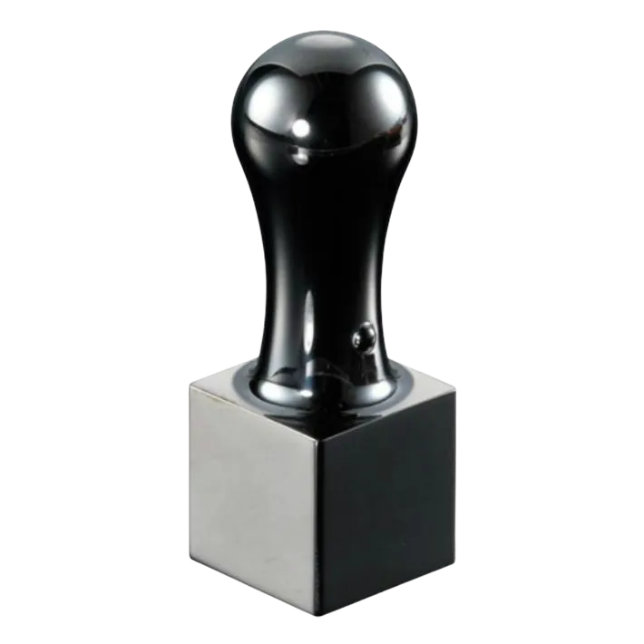 【チタンの印鑑】 角印／チタン ミラーブラック 21mm