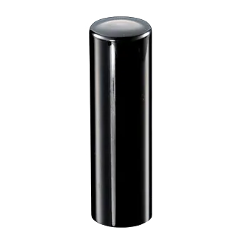 【チタンの印鑑】 会社印（丸棒）／チタン ミラーブラック