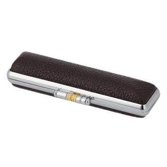 もみ革印鑑ケース ダークブラウン