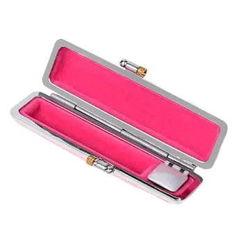 シャイニーもみ革印鑑ケース ピンク